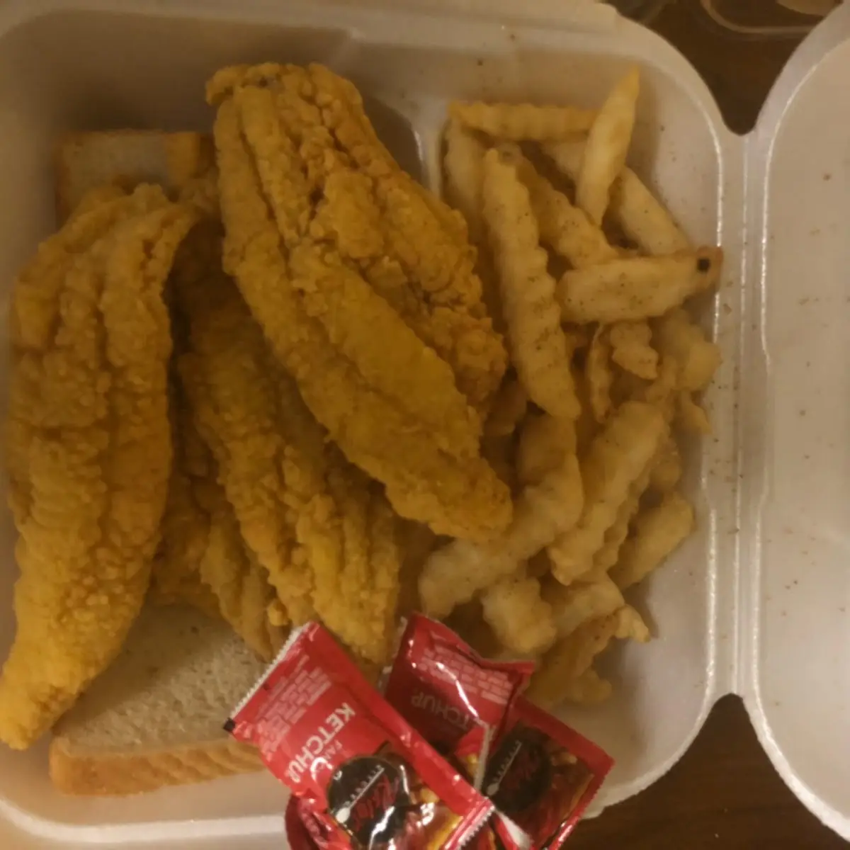 Large Catfish with Double Fries