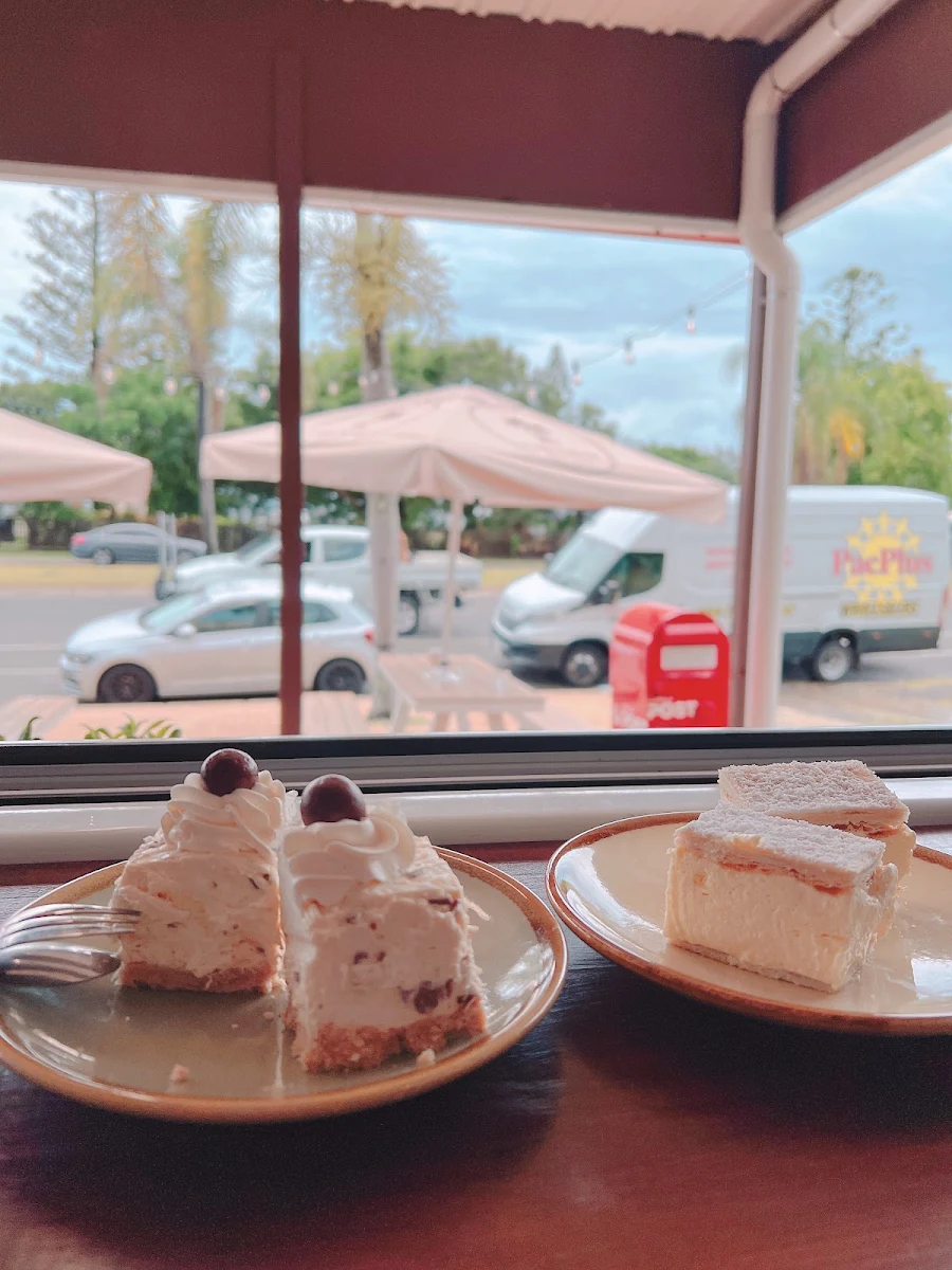 Cheesecake Slice & Custard Slice, Brews & Bites Beachside Cafe