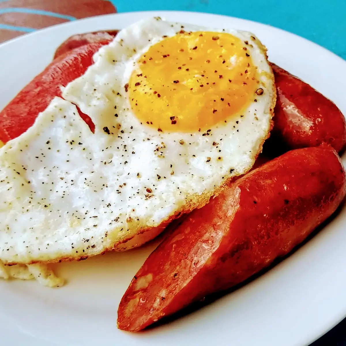 Chorizo Egg Pepper and Polenta