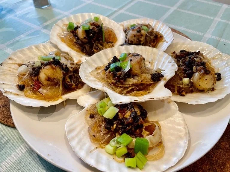Steamed Scallops with Garlic and Vermicelli, Chef Pan restaurant
