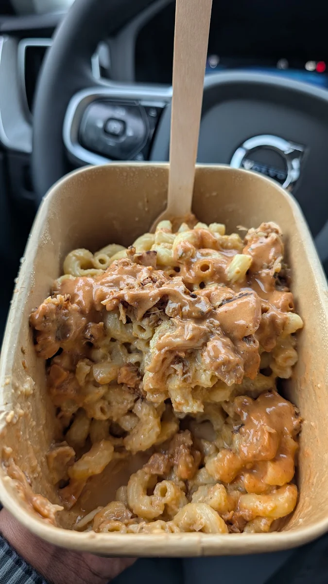 Cajun Mac and Cheeze, Happy Taco (located inside Eva's Original)