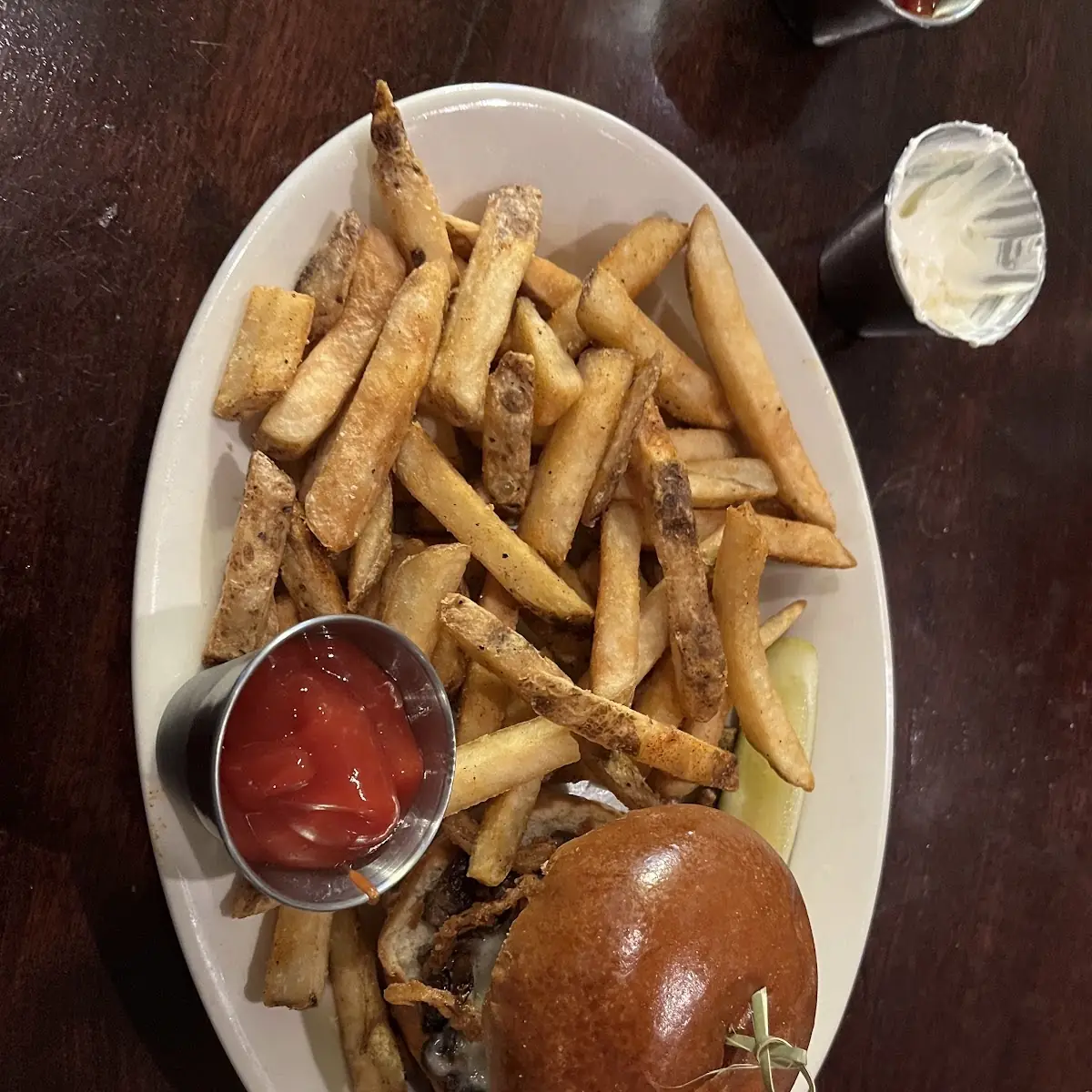 Mushroom Burger with Fries