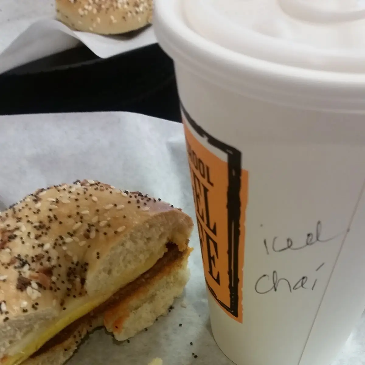 Breakfast Bagel on Everything Bagel