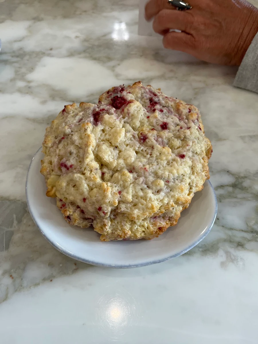 Raspberry White Chocolate Scone