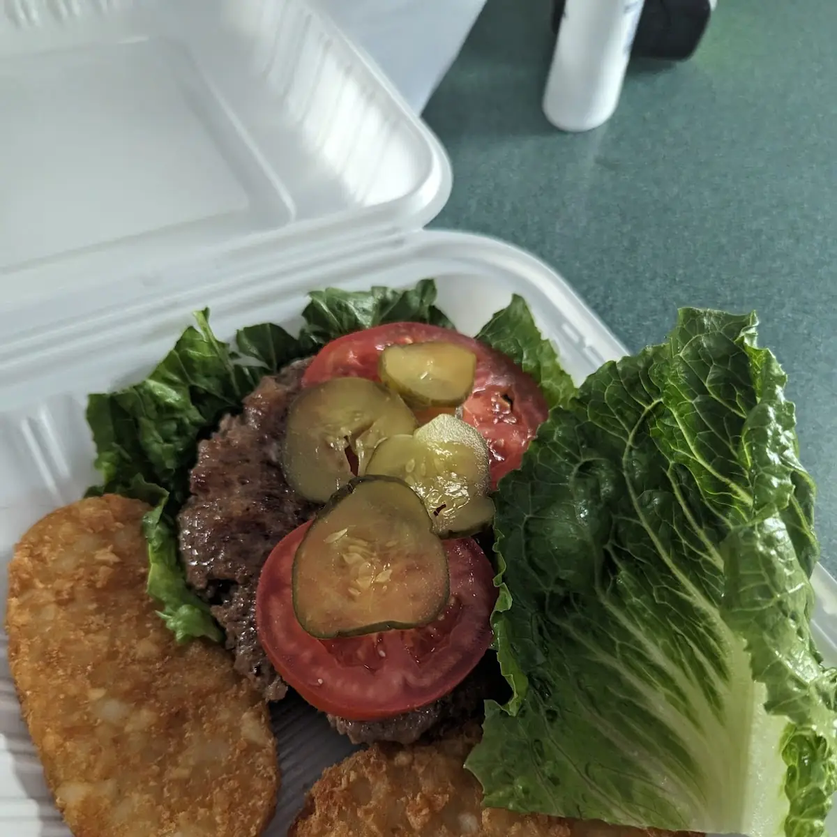 Burger with Lettuce Wrap, Early Bird Restaurant