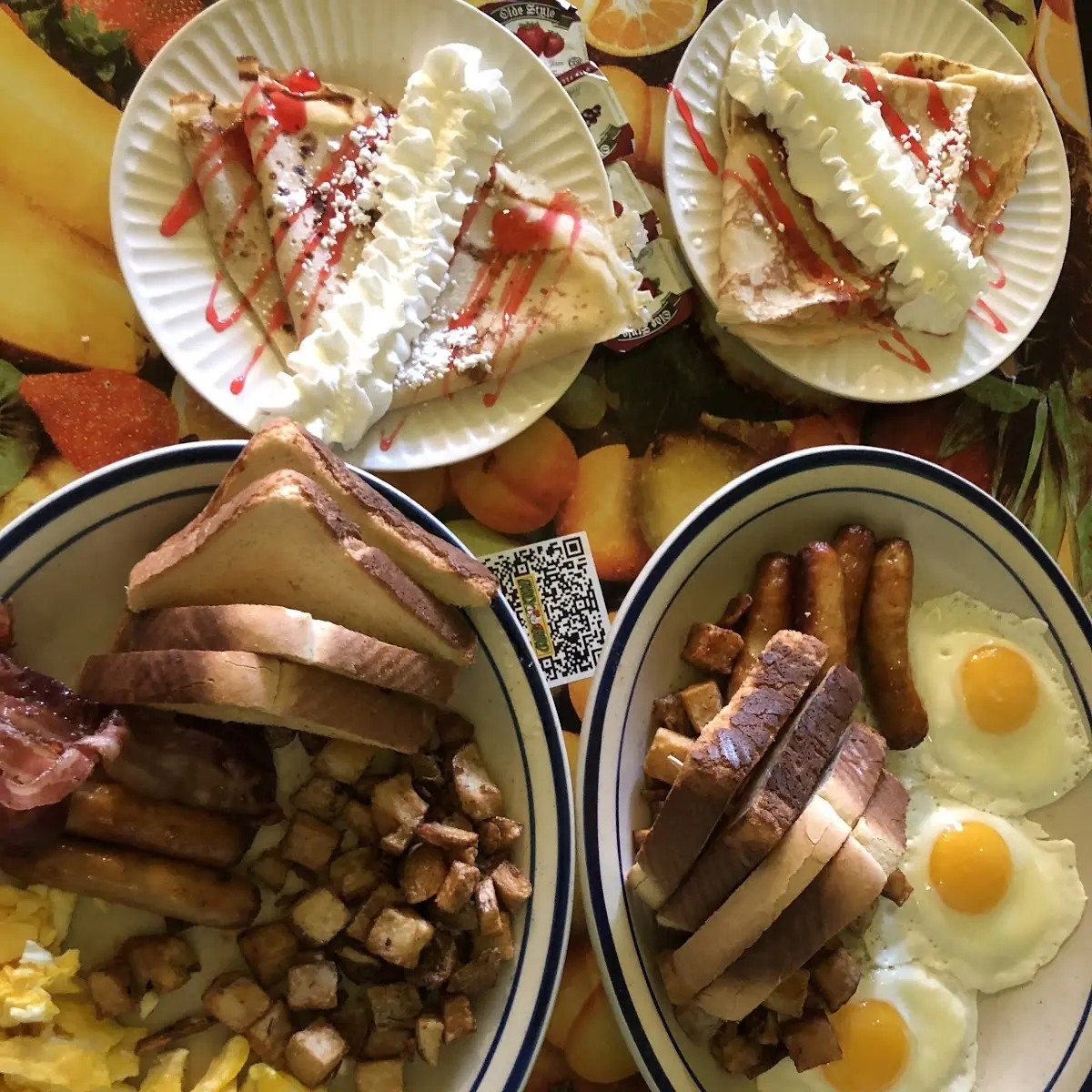 Ham or Sausage Home Fries and Toast, Early Bird Restaurant