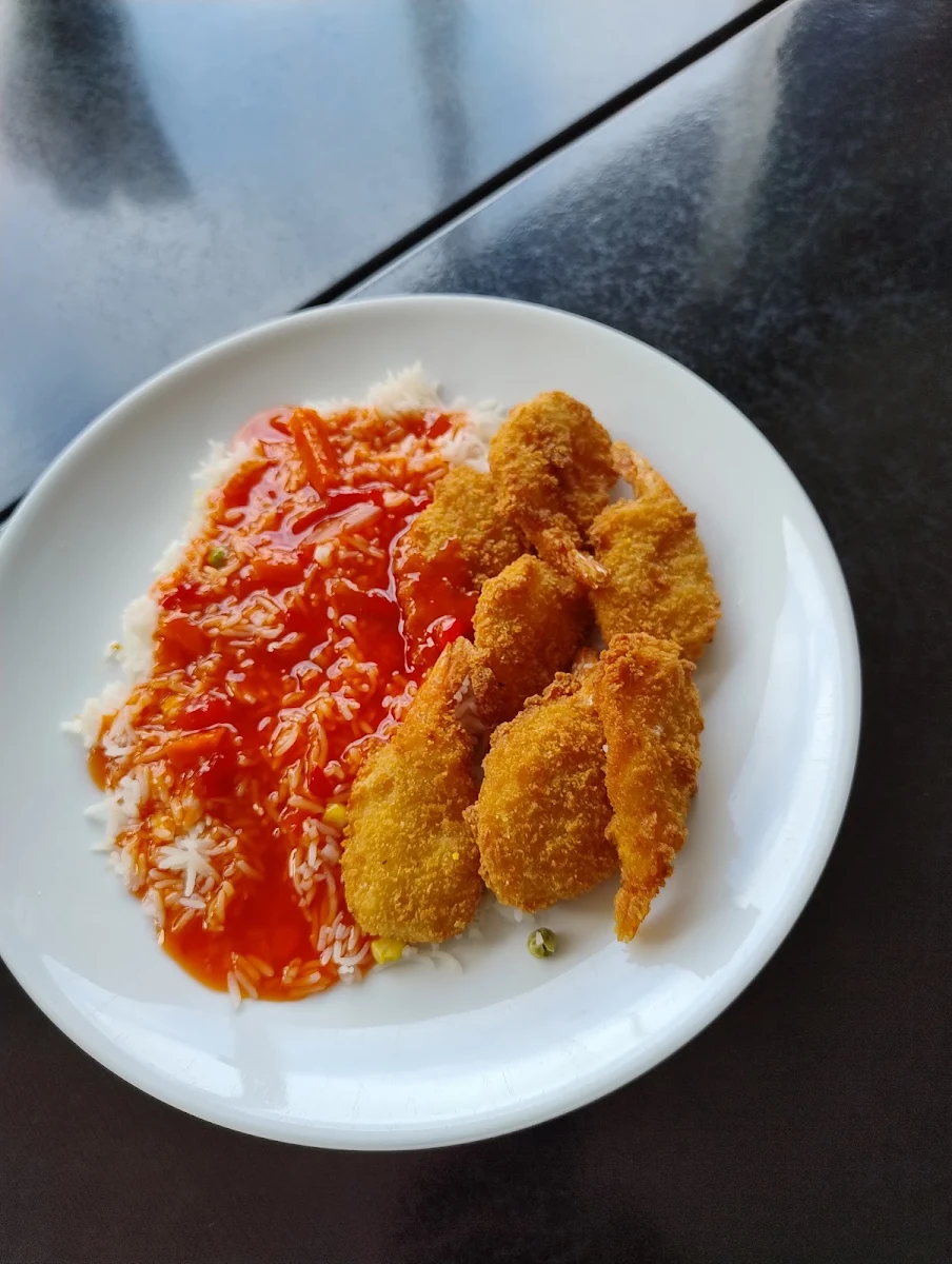 Sweet and Sour Prawns with Rice
