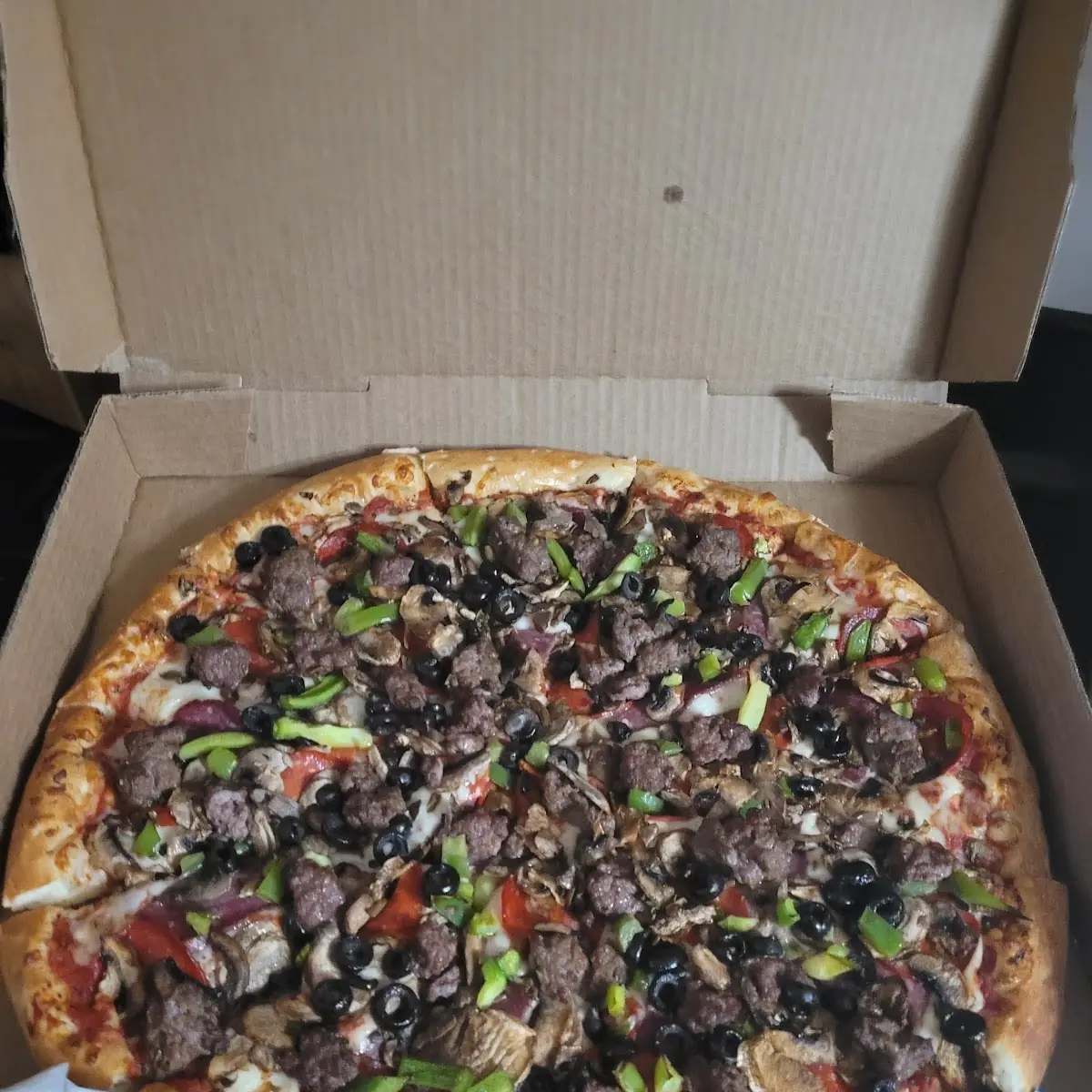 Combination Pizza Close-Up