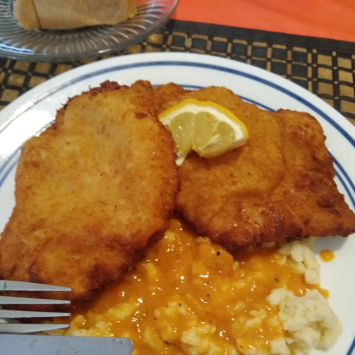 Wiener Schnitzel with Spaetzle and Gravy