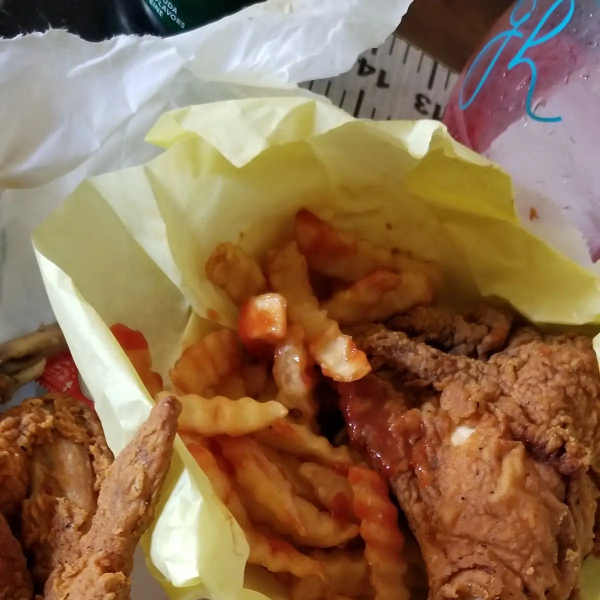 Chicken Wings with Fries