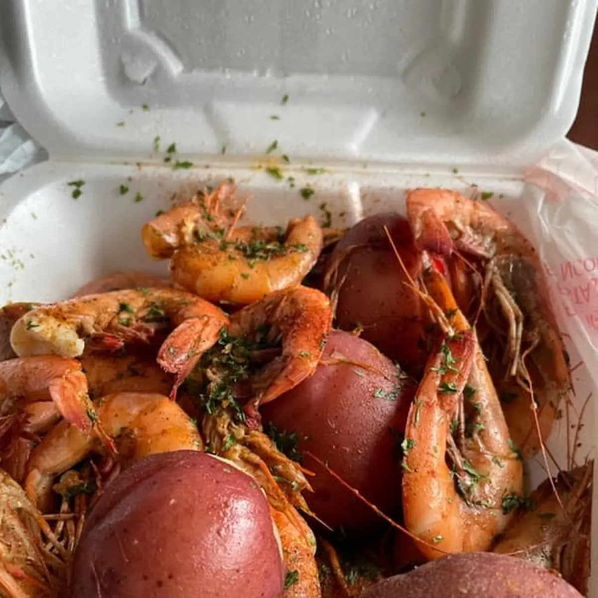 Boiled Shrimp and Corn Cob