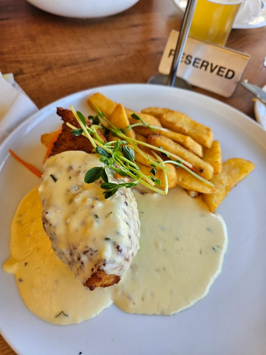 Chicken Kiev with Garlic Cream Sauce