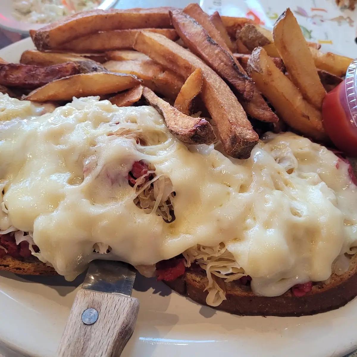 Open Faced Corned Beef Reuben