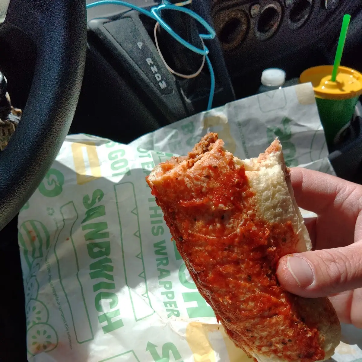 Meatball Sub with Sauce on the Outside