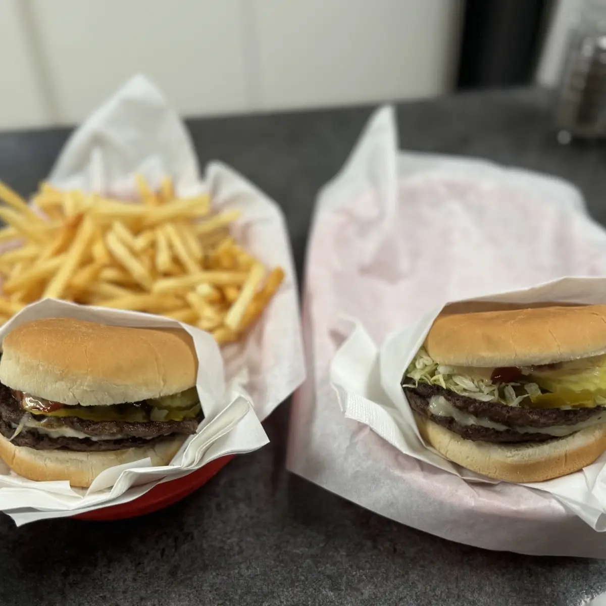 Double Cheeseburger Medium Fries with Fry Sauce