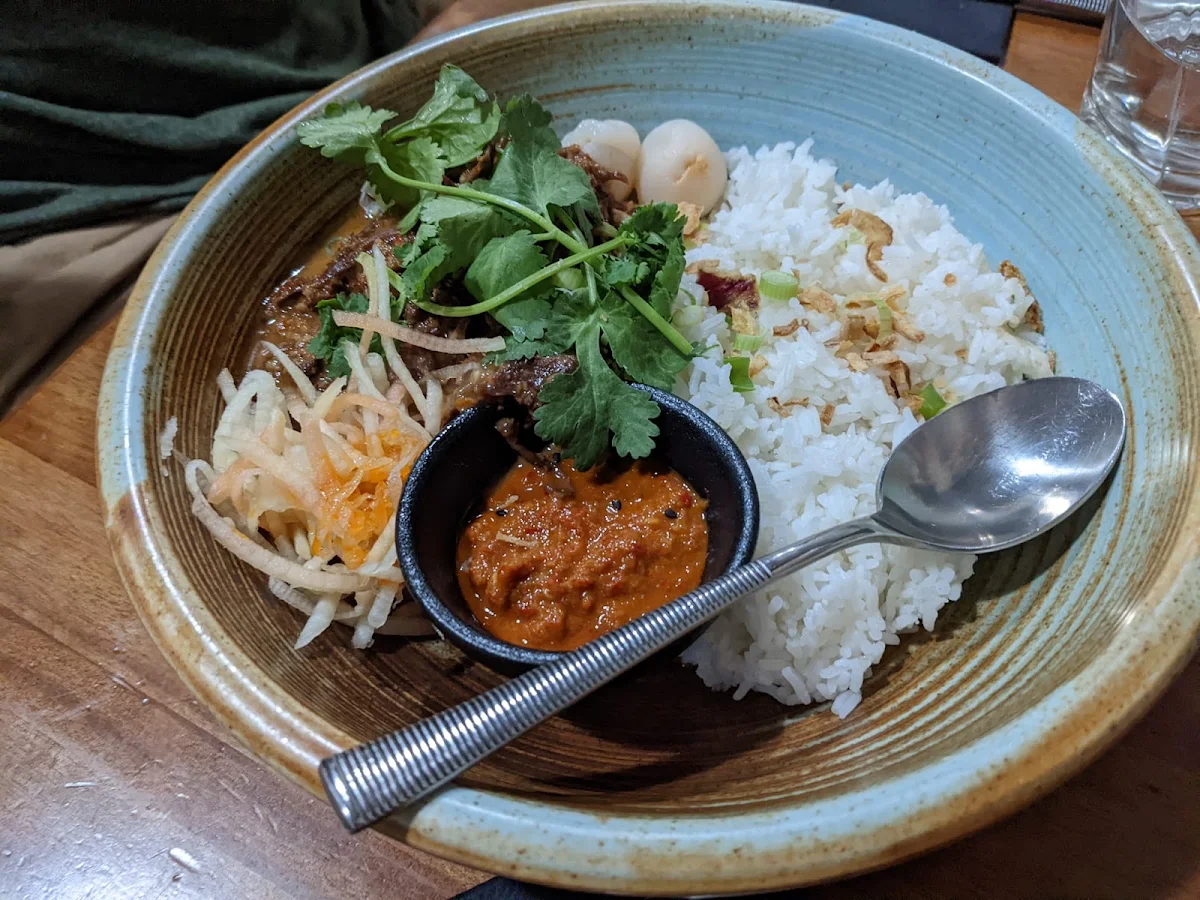 Balinese Peanut Sauce Steamed Rice, Soy Kitchen Street Food