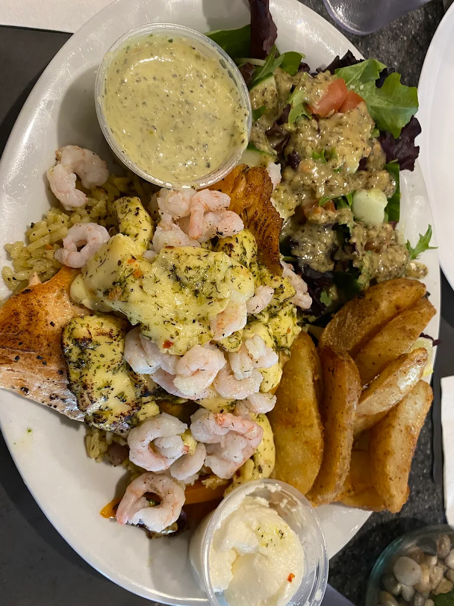 Saumon Et Crevettes, Restaurant Le Biarritz