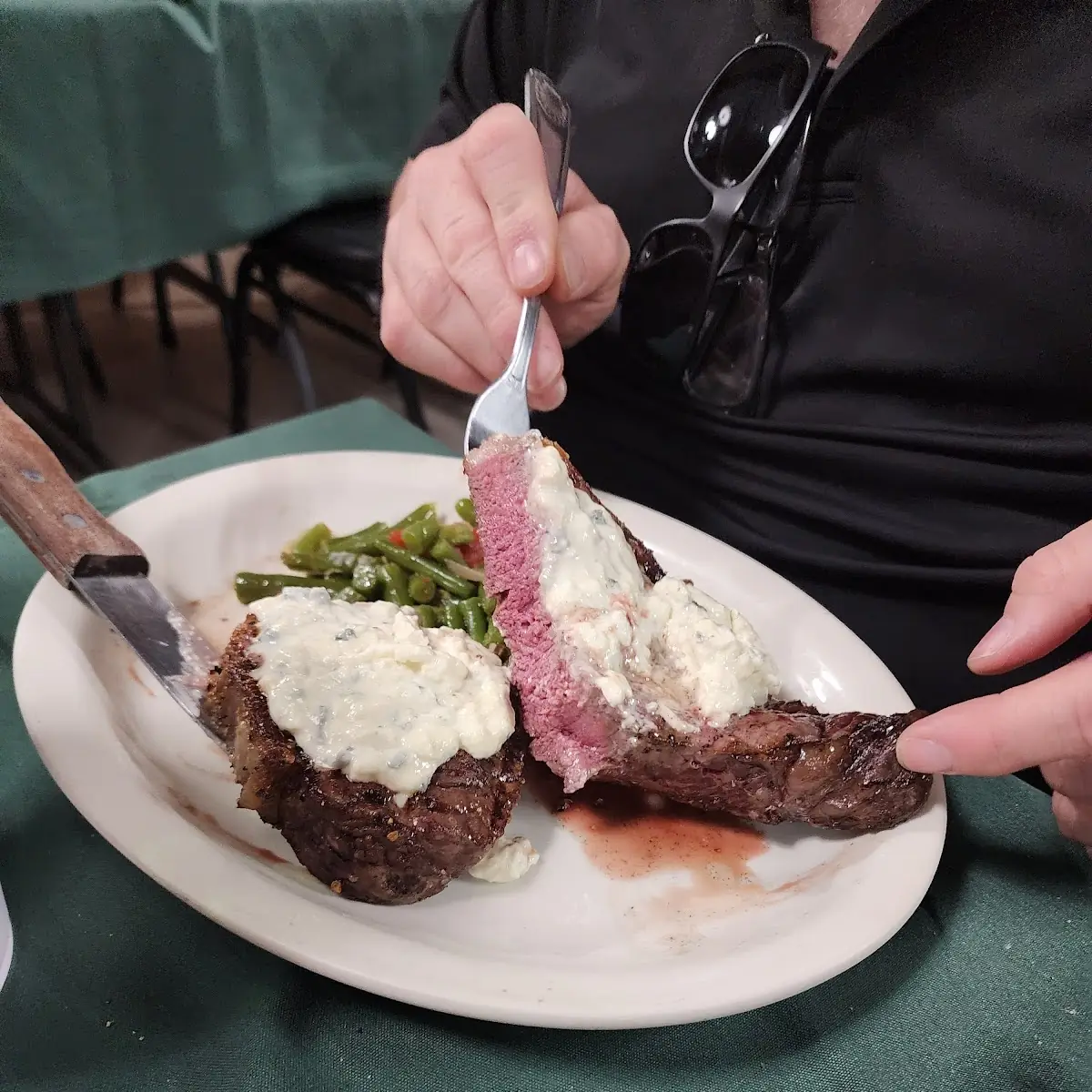 New York Steak with Blue Cheese
