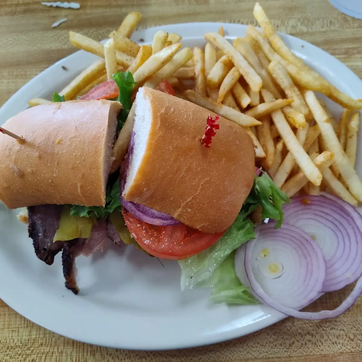 Tri Tip Sandwich and Fries