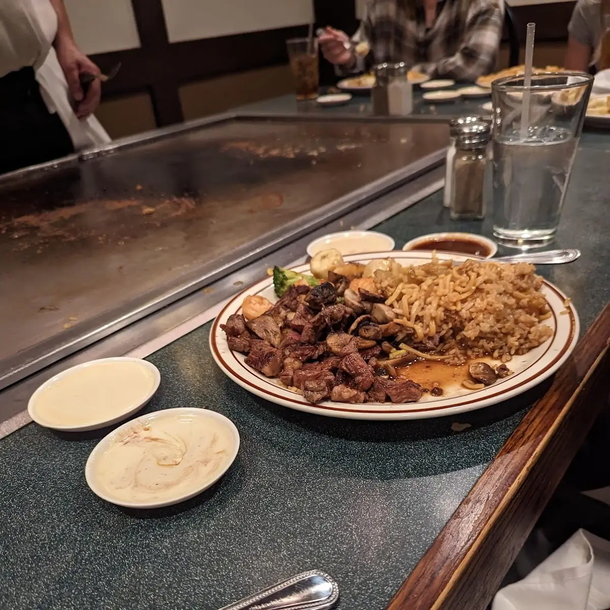 Filet Mignon Teriyaki Chicken Vegetables and Rice