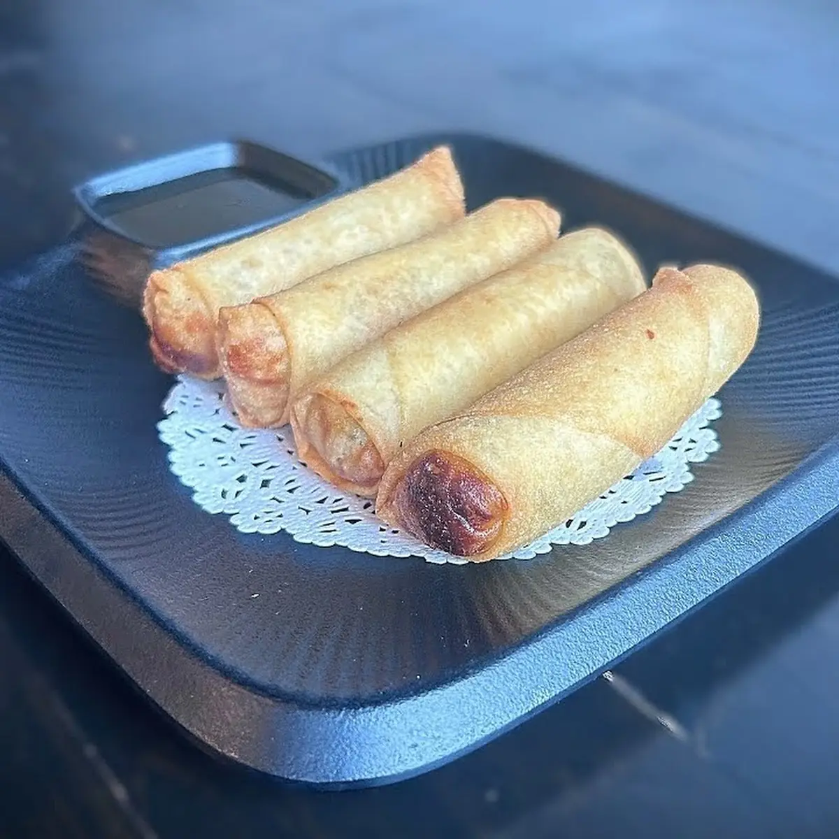 Golden Fried Chicken Spring Rolls with Dipping Sauce