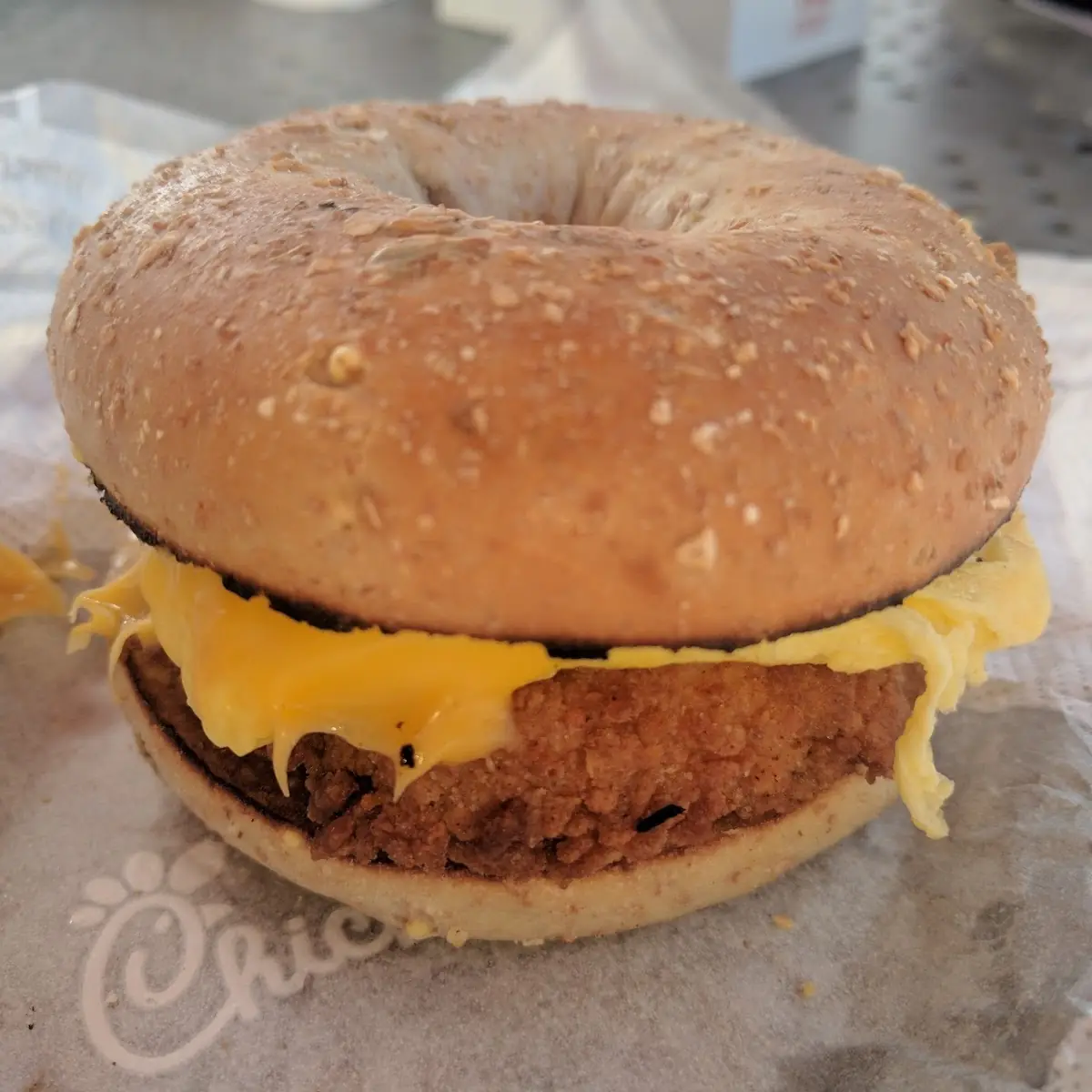 Chicken Egg & Cheese Bagel