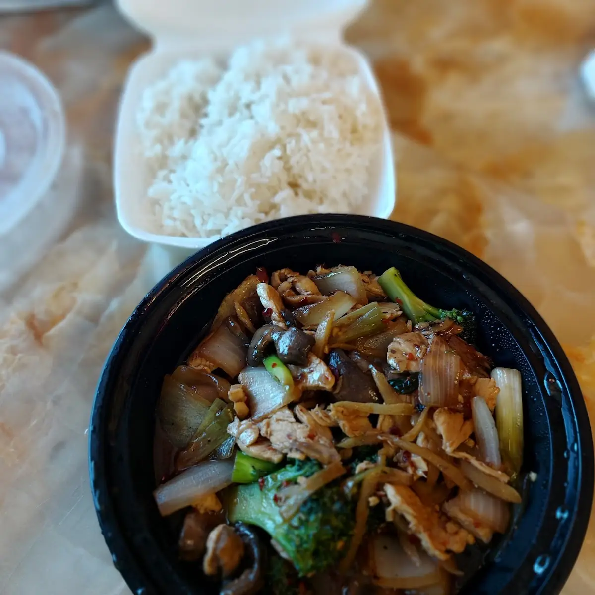 Pad King Sod Ginger w White Rice