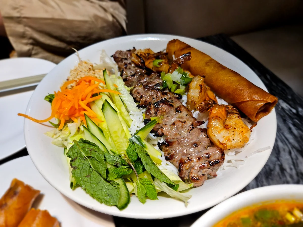 BBQ Shrimp & BBQ Chicken on Vermicelli
