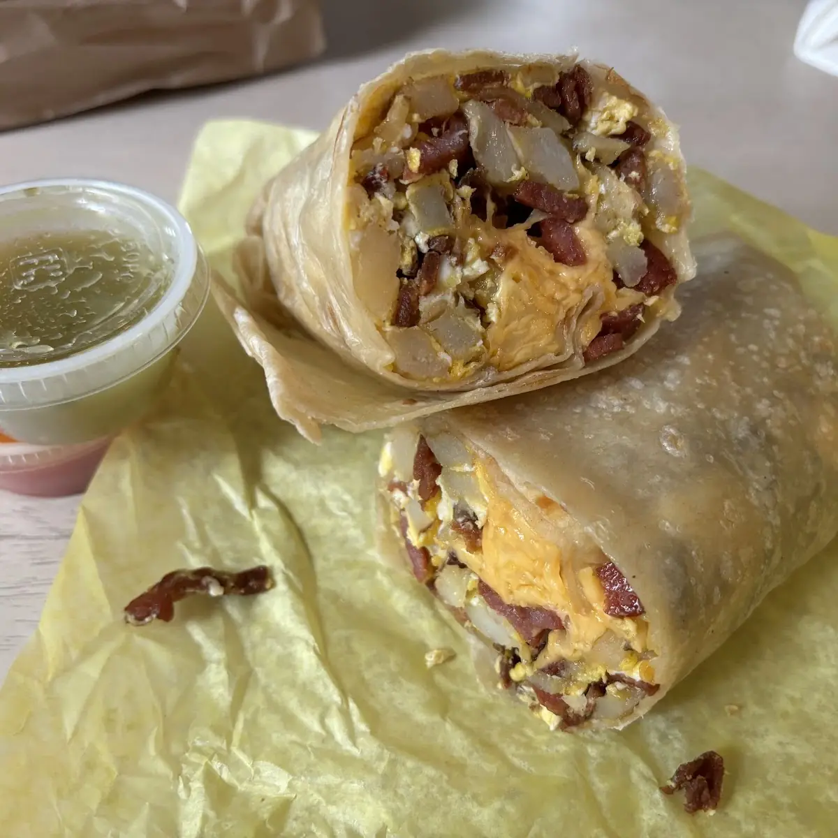 Bacon Egg & Cheese Breakfast Burrito