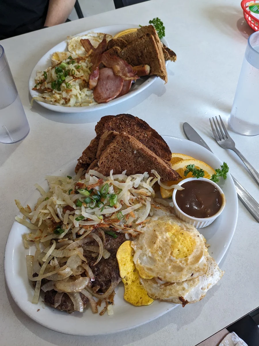 Hamburger Steak and Eggs