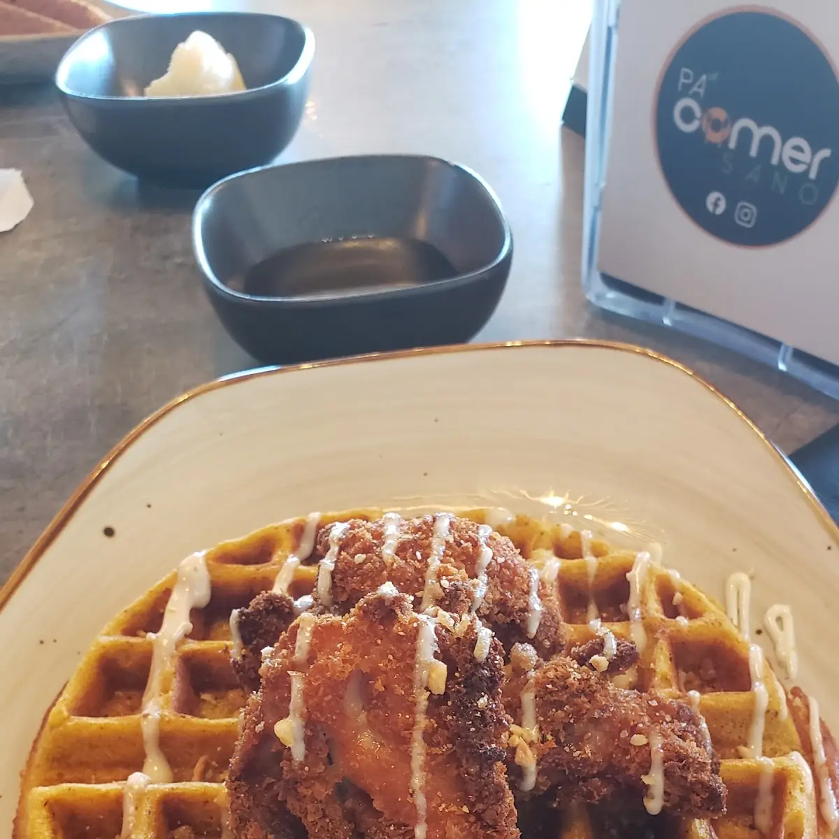 Pumpkin Waffle and Fried Chicken