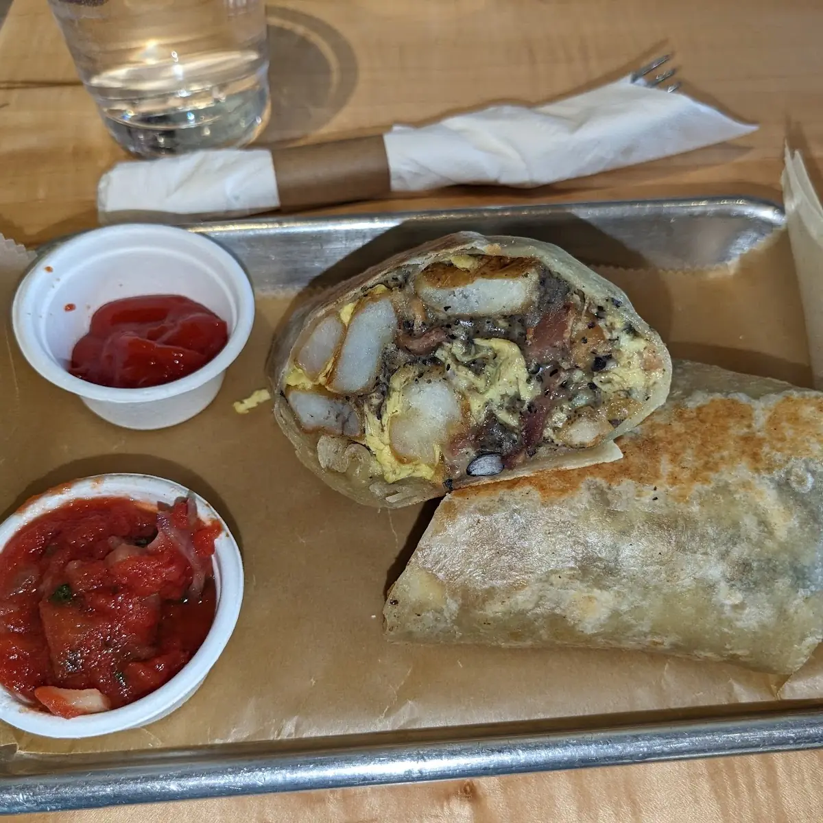 Bottle Cage Breakfast Burrito