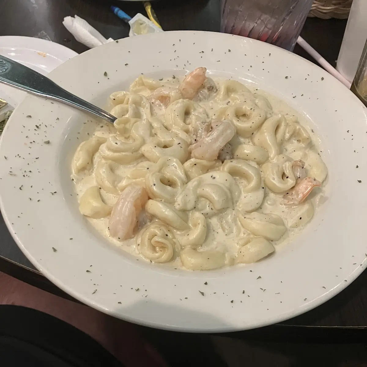 Tortellini Alfredo Pasta Shrimps