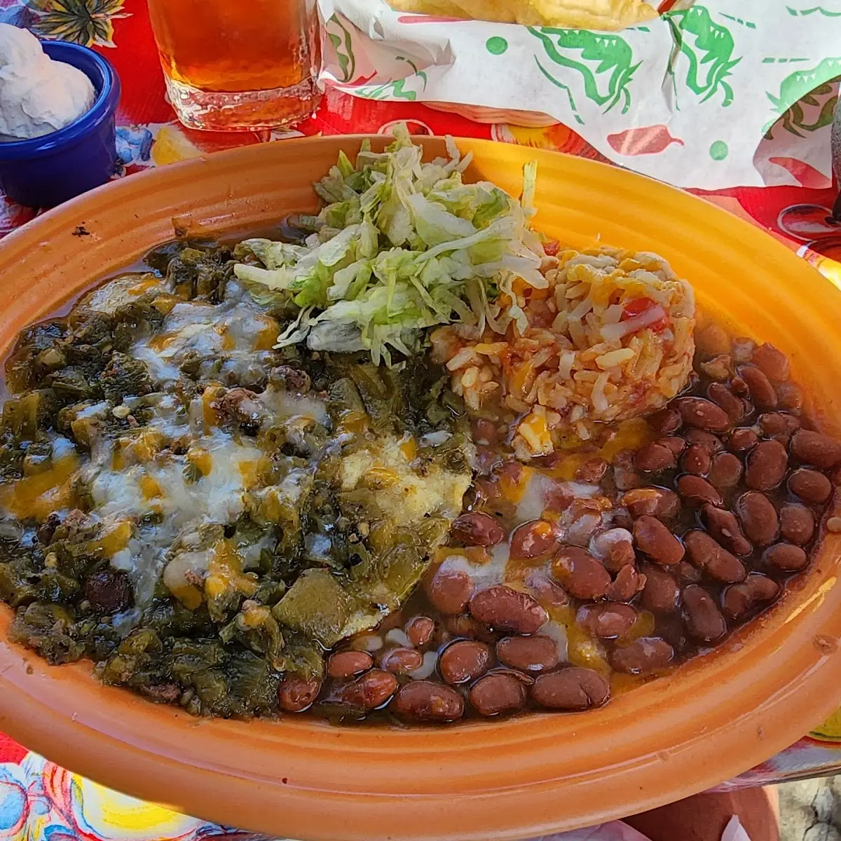 Enchiladas Con Pollo with Green Chile
