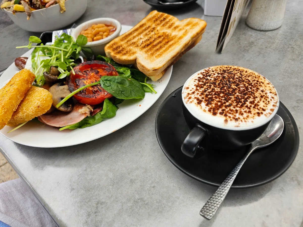 Cappuccino and Chefie Big Breakfast