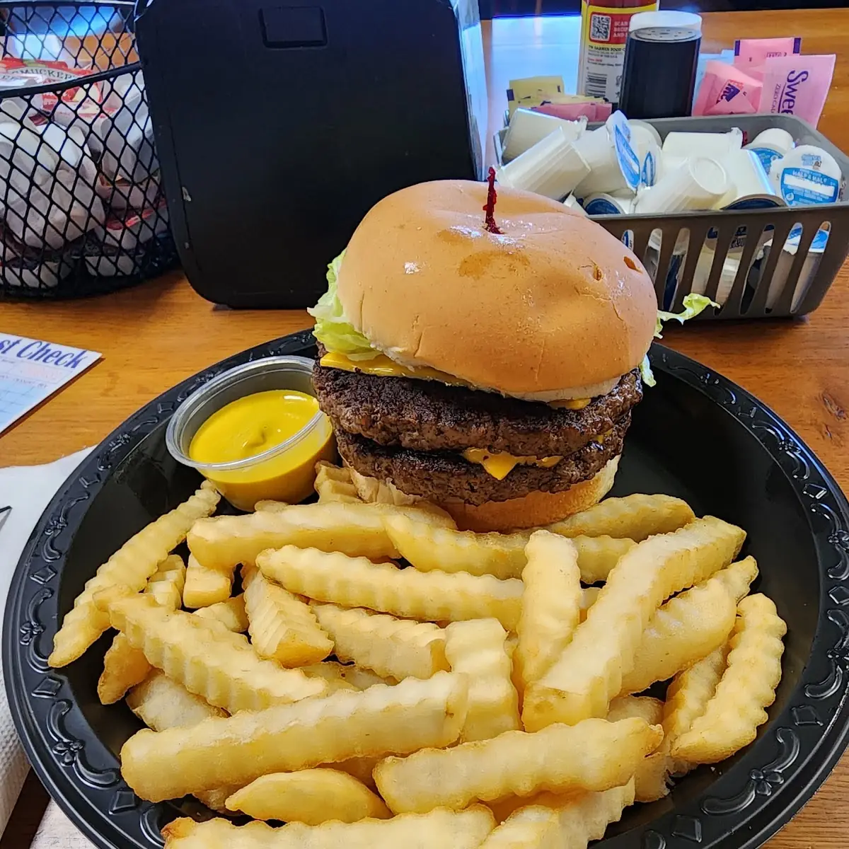 Double Cheeseburger and Fries