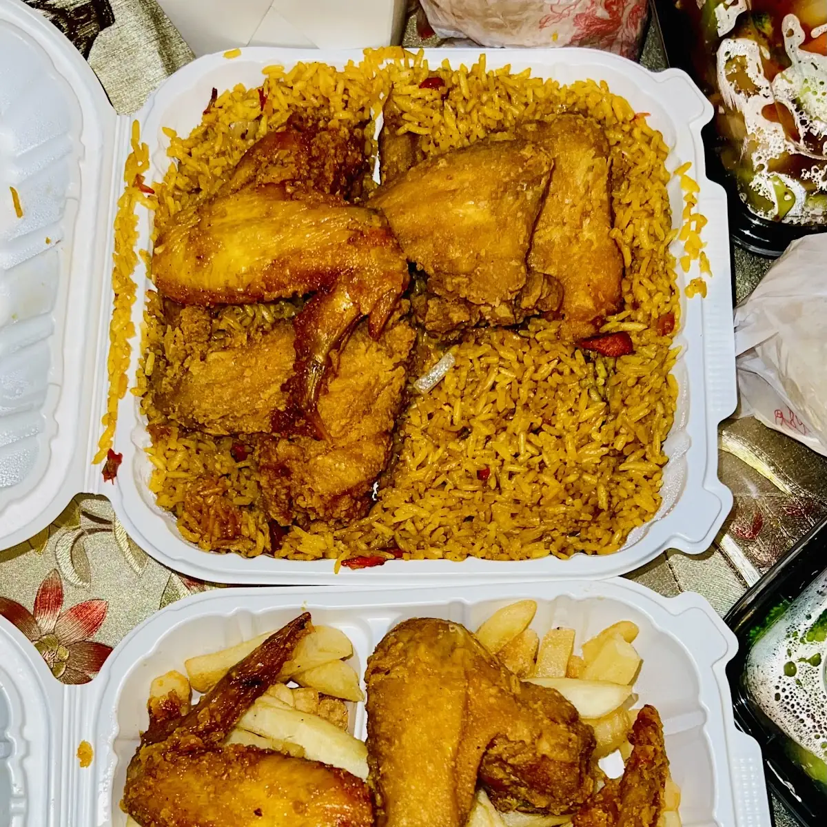 Chicken Wings w Pork Fried Rice