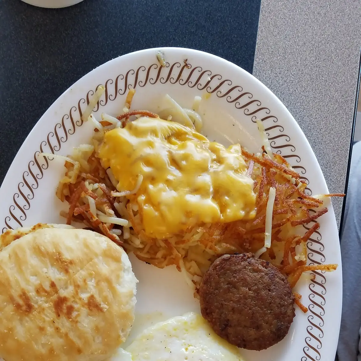 Biscuit and Hash Browns