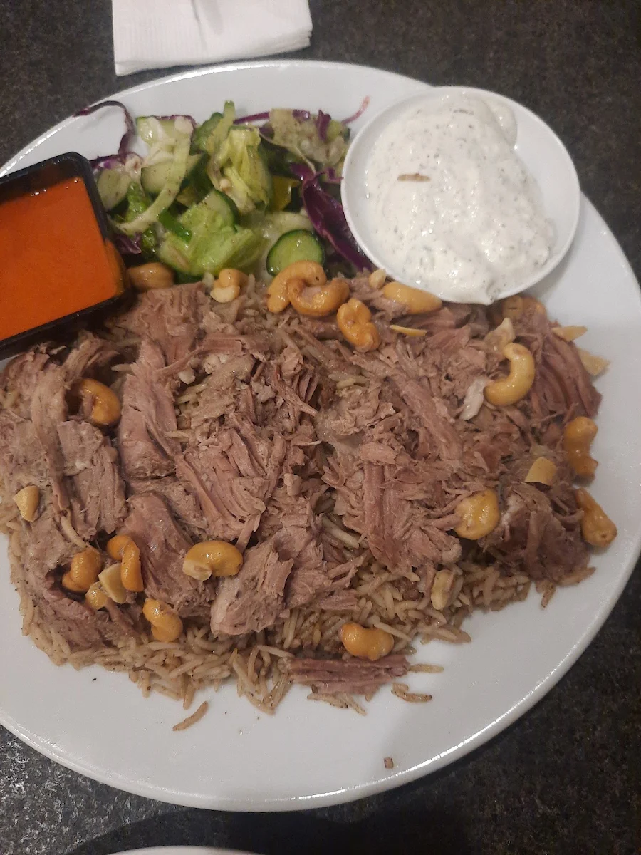 Lamb with Rice and Salad, Little Lebanon Restaurant