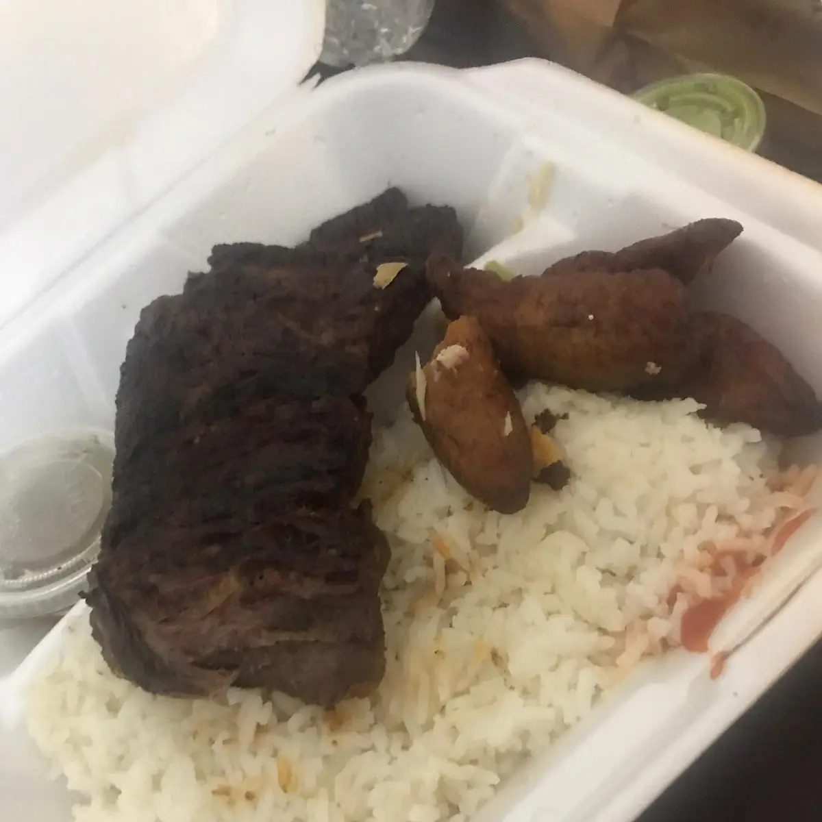 White Rice and Fried Plantains