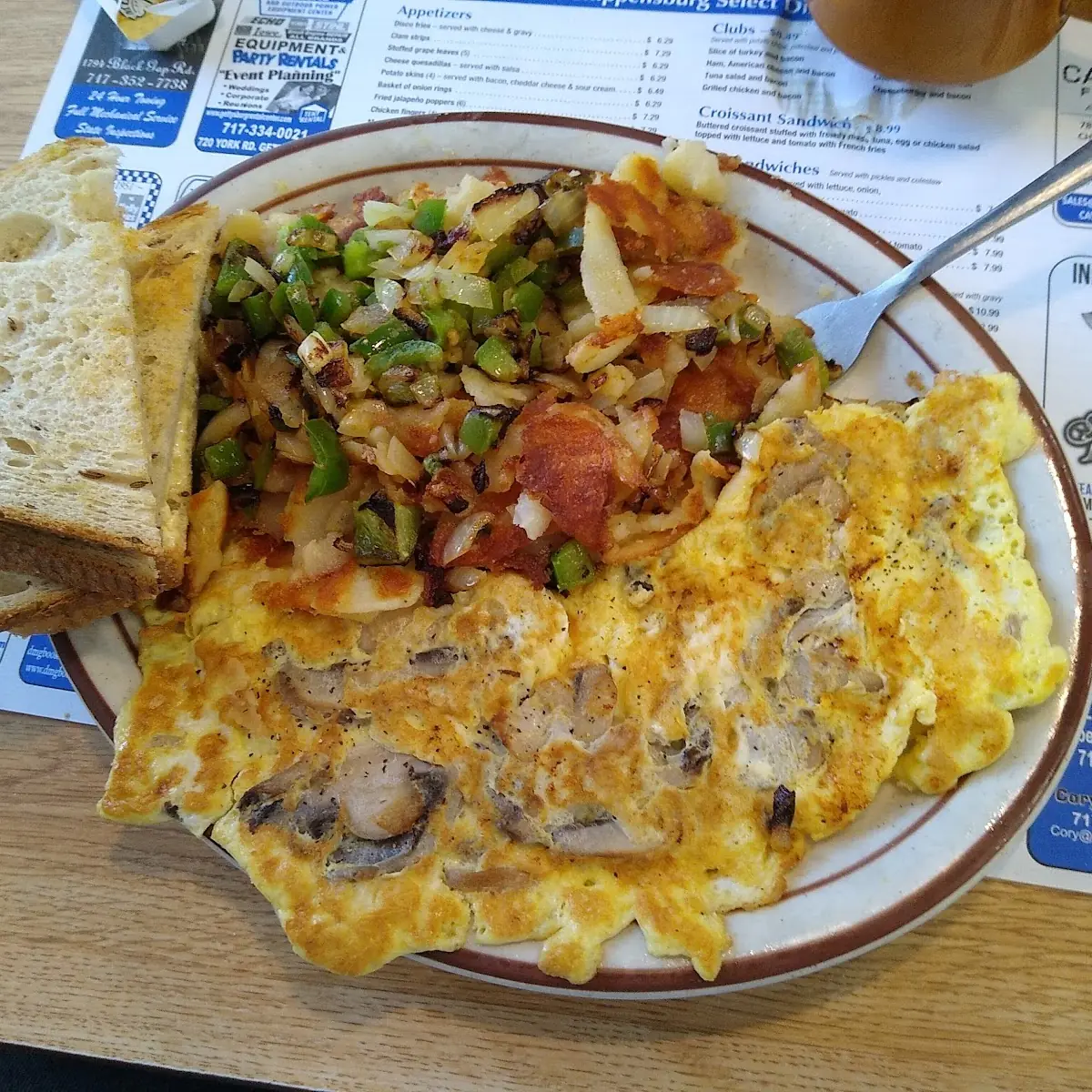 Mushroom and Cheese Omelette