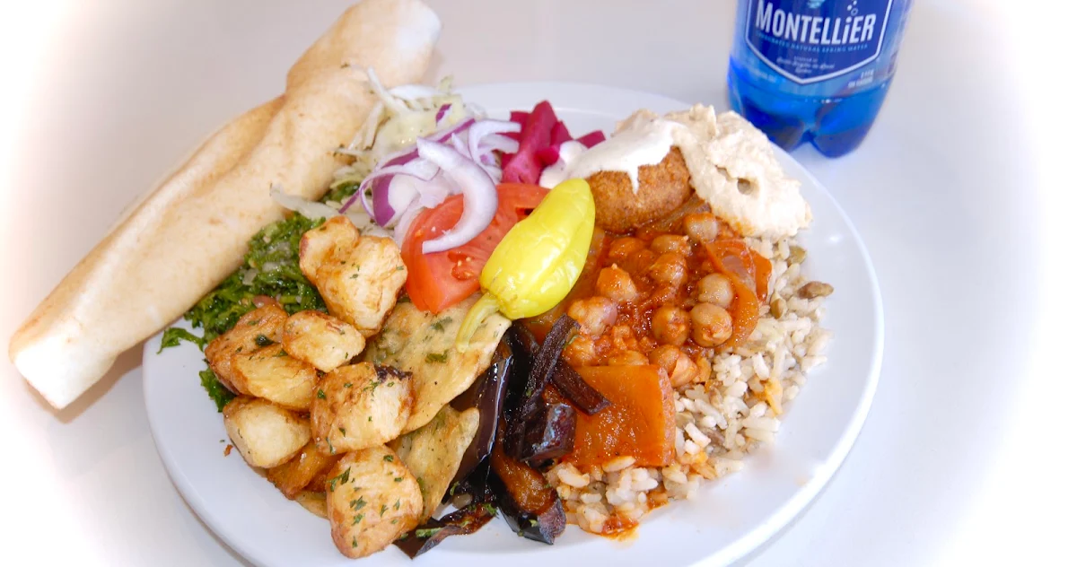 Assiette Kebab Vegan, Restaurant Boustan