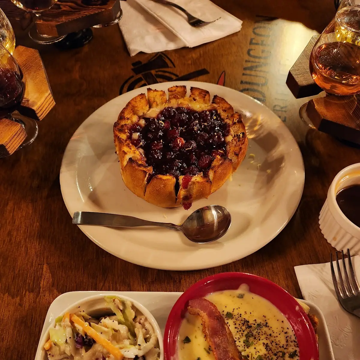 Soup of the Day and Bri Cranberry Bread Bowl