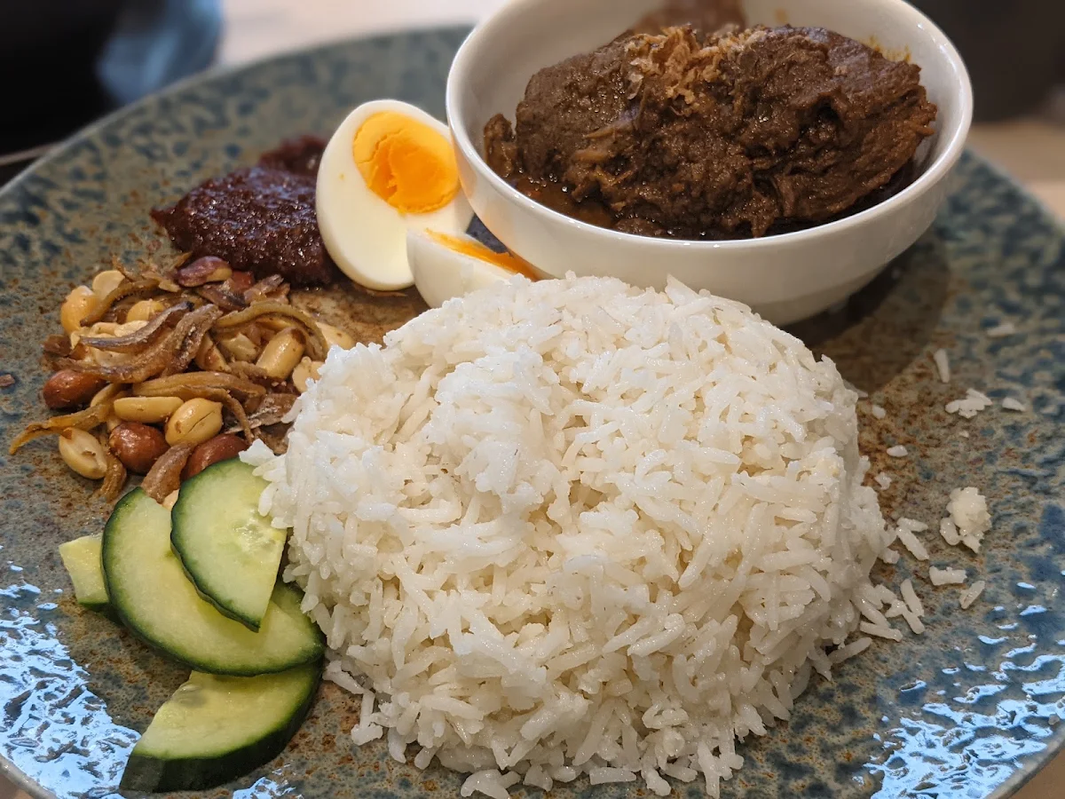 Nasi Lemak Chicken Curry Coconut