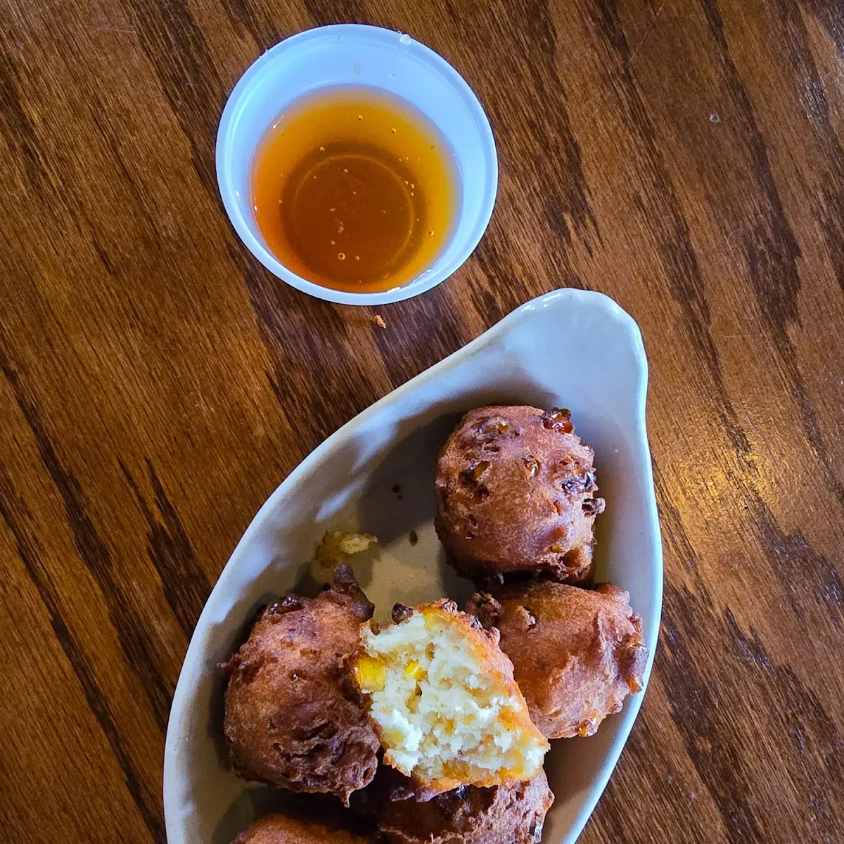 Corn Fritters with Honey