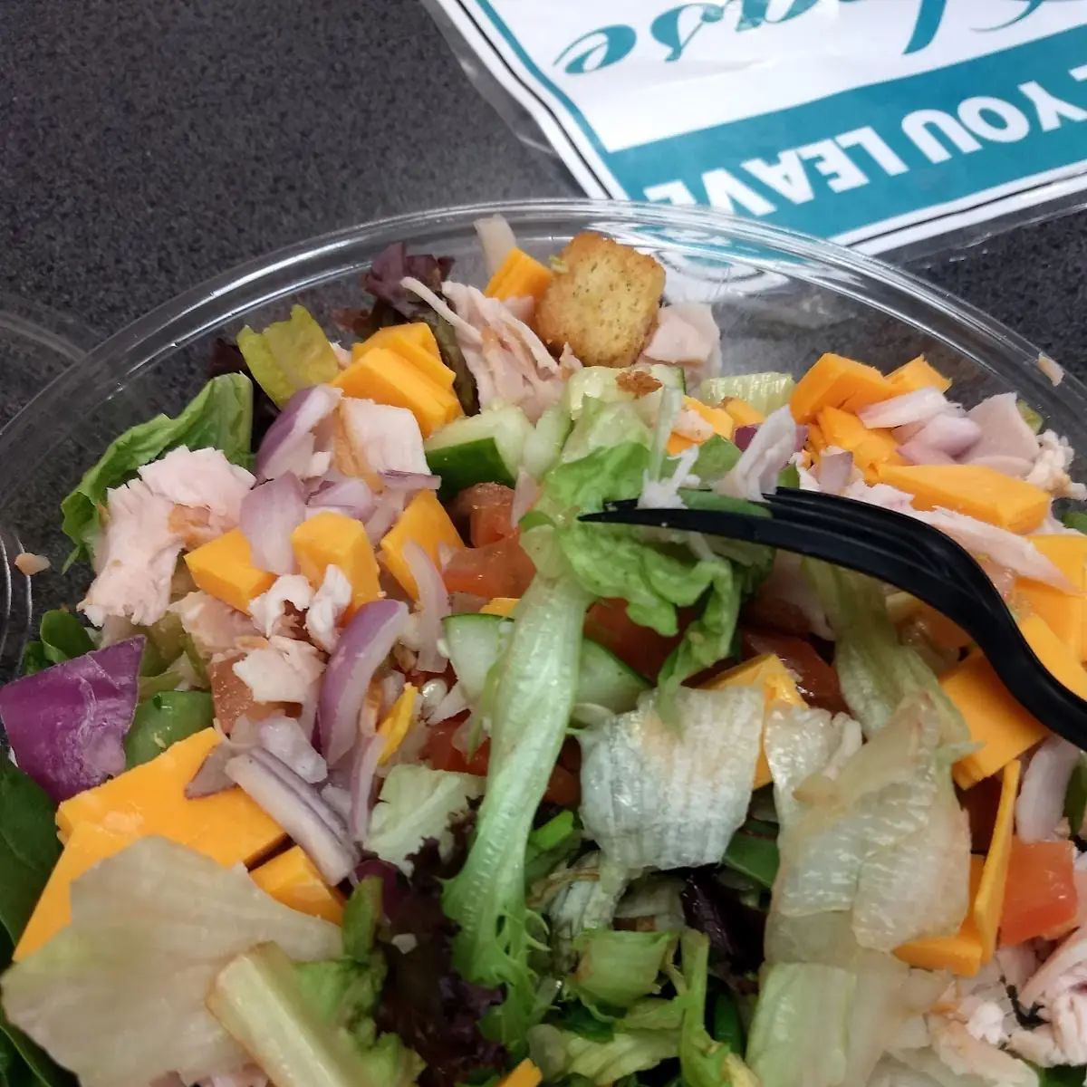 Garden Salad w Smoked Turkey & Cheddar