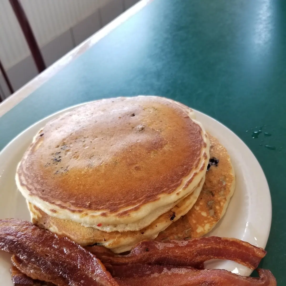 Blueberry Pancakes with Bacon