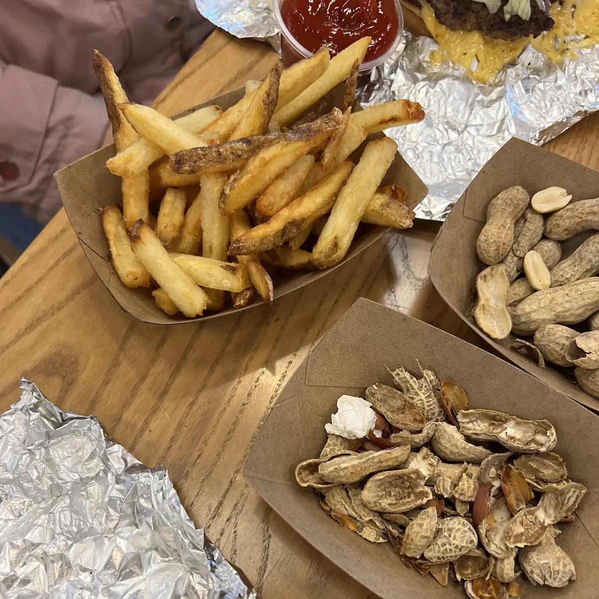 Roasted Peanuts and French Fries
