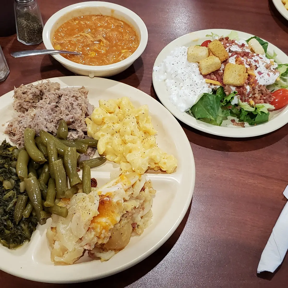 Boiled Potatoes Collards Green Beans