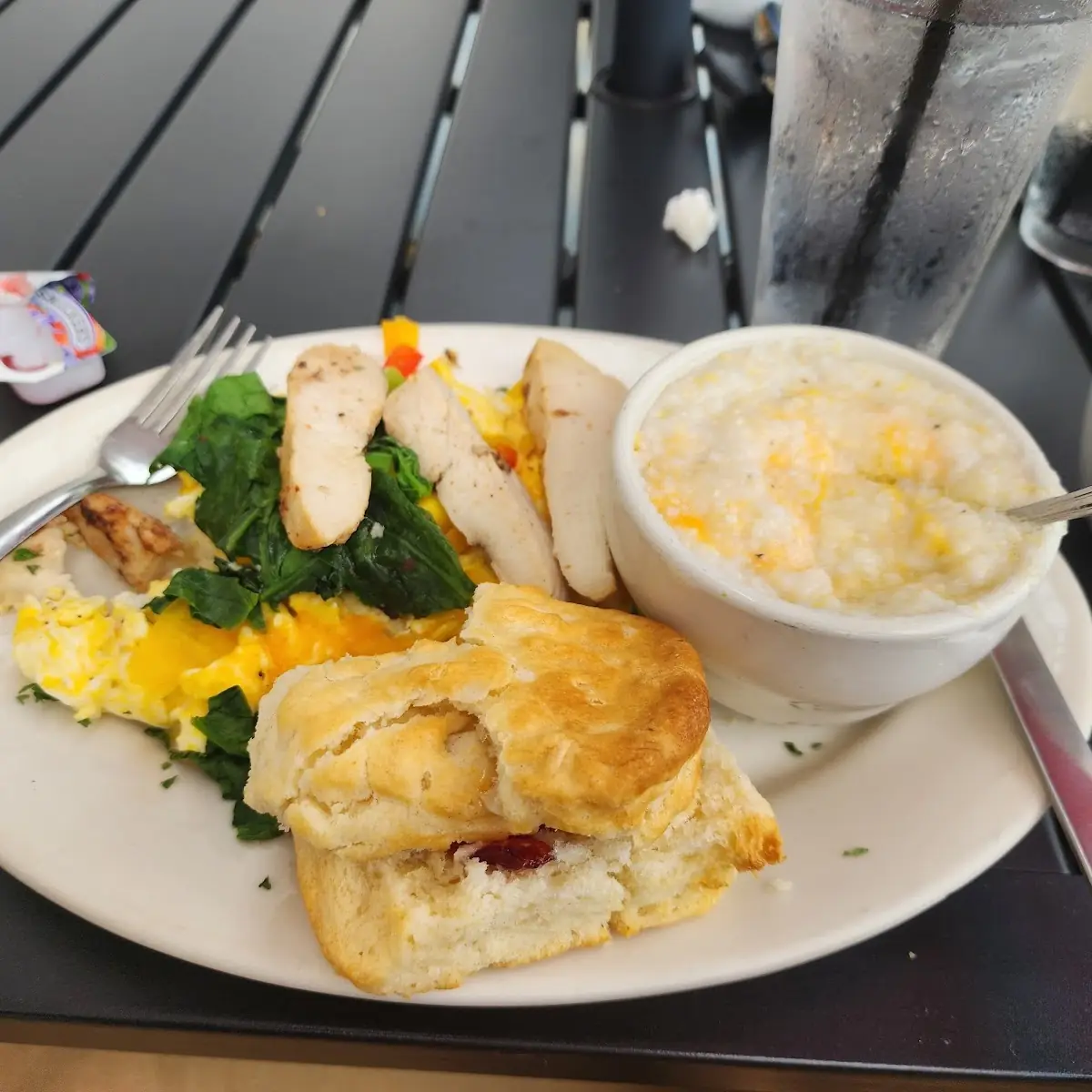 Grilled Chicken 2 Egg Scrambler